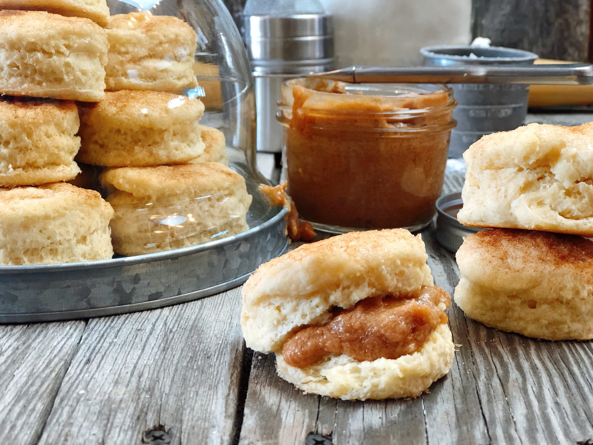 Cream Cheese Buttermilk Cinnamon Sugar Biscuits from Farmwife Feeds are a flakey biscuit with just a touch of sweetness. #creamcheese #biscuit #homemade #recipe